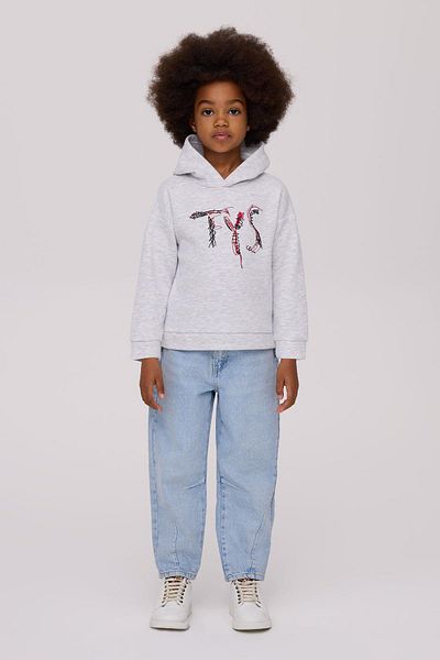 Tyess Basic Bg Store Girl's Grey Sweatshirt