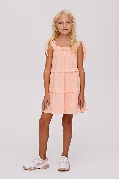 Tyess BG Store Girls' Salmon Dress