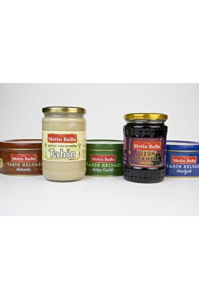 Metin Baba 1948 Sefacı: %100 Doğal Helva, Kakao-vanilya-fıstıklı 840 Gr +tahi...