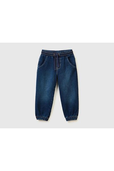 United Colors of Benetton Erkek Çocuk-zürafa Desenli-denim Jogger Pantolon