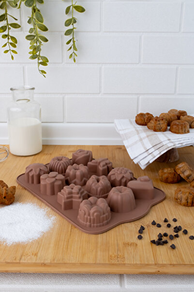 Silicolife 12'li Karma Desen Kek ve Kurabiye Kalıbı Sl04