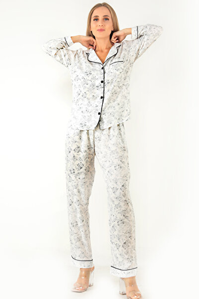 Doremi Floral Print Sweat Long Sleeve Women's Sleepwear Set