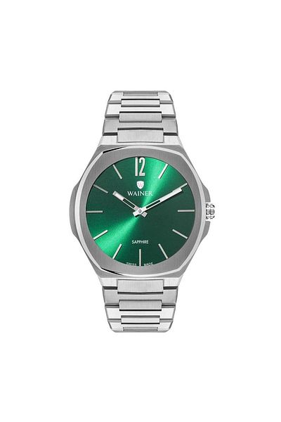 Wainer Wa.10122-H Men's Wristwatch with Green Dial
