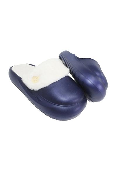COCCO CROSS Papuci de iarnă cu blană în interior, lavabili, albastru închis