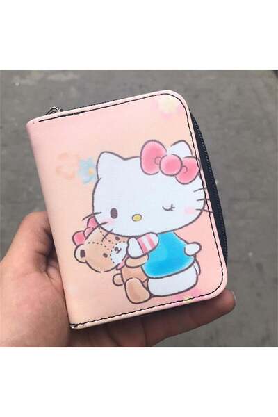 Karakedi Κοντό πορτοφόλι Pink Hello Kitty Blink To Teddy