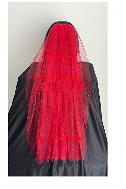 bbays new trend 60X150  Gelin Duvağı,60CM Gelinlik Aksesuarı  ,İncili Gelin D...