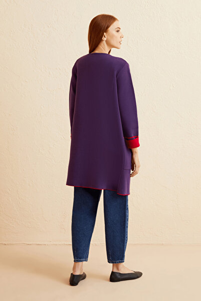 Naramaxx Kontrast Çizgili Triko Hırka