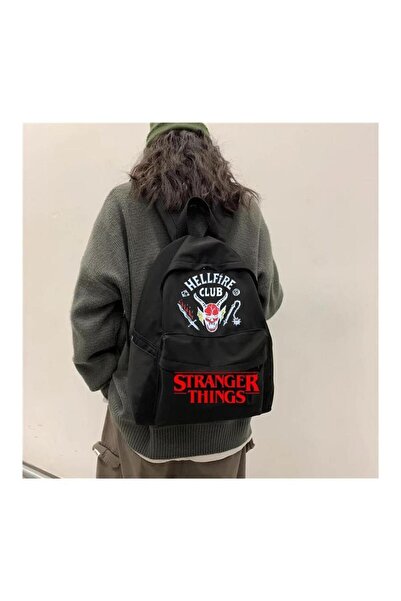 Karakedi Σχολικό σακίδιο πλάτης Stranger Things Helfire Black με μπουκάλι νερού