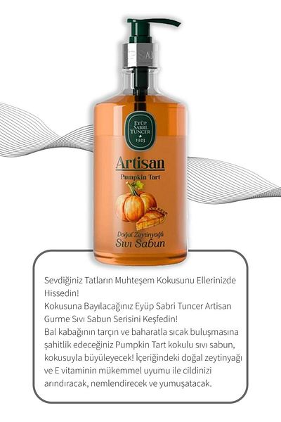 Eyüp Sabri Tuncer Artisan Natural Olive Oil Liquid Soap Pumpkin Corer 600 ml