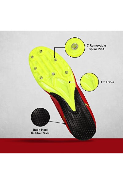 Nivia Spirit Track And Field Shoes | Red | Size 11 | Sports Footwear | Running Shoes