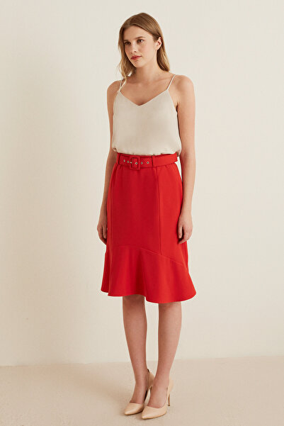 Naramaxx Etekucu Fırfırlı Kemerli Etek