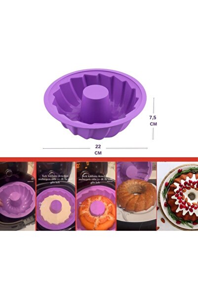 Silicolife Onikiden Airfryer Silikon Kek Kalıbı 22 Cm - Hava Fritözleriyle Uyumlu – Sl14