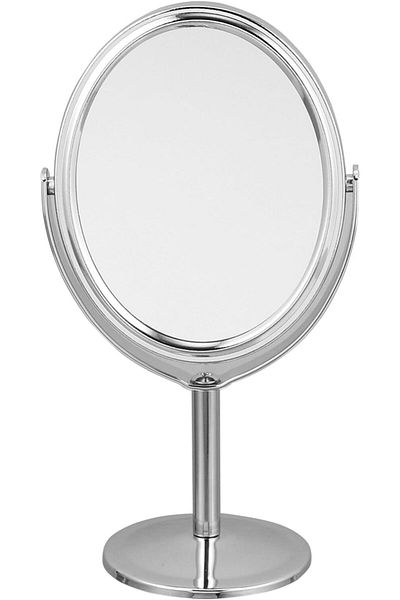 Skygo Pedestal Oval Mirror 10 X 12 cm Makeup Mirror