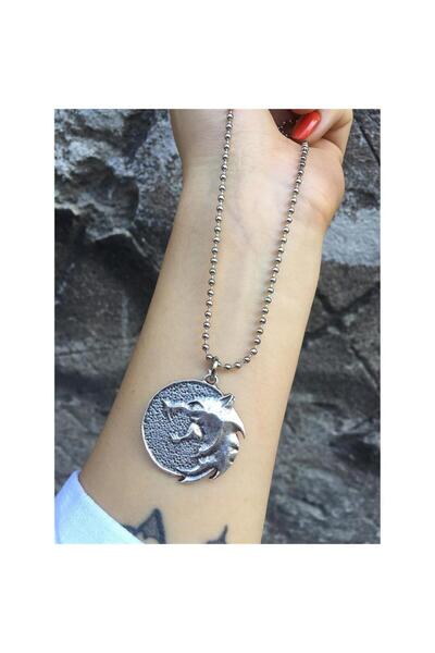 Karakedi The Witcher Çıkıntılı Madalyon Kolye