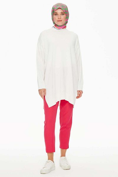 Tuğba High Waist Basic Pants - Fuchsia