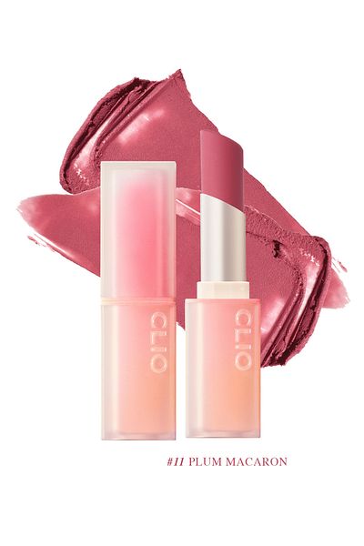 CLIO Clio Chiffon Mood Lip - Soft Texture, Light Matte Appearance Lipstick (11 Plum Macaron)