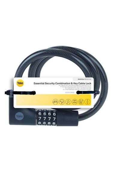 Yale Essential Wired Bike Lock-Combination-With Key