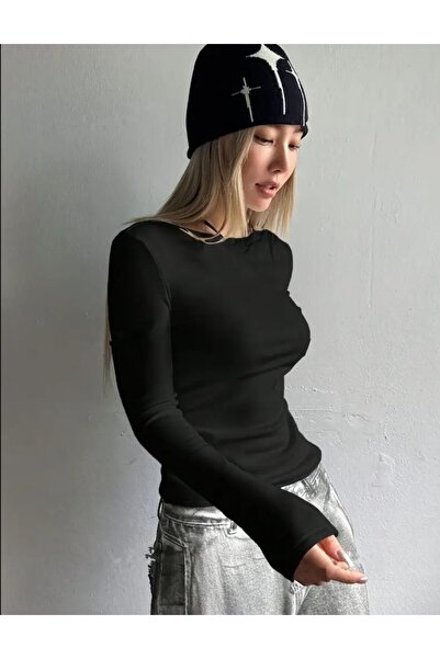 peri tower بدلة ضيقة بأكمام طويلة مع صوف من الداخل لفصل الخريف والشتاء الأسود