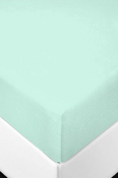 Evony Golden Karma Jersey - 100X200 cm Single, Elastic Cotton Bed Sheet Light Green