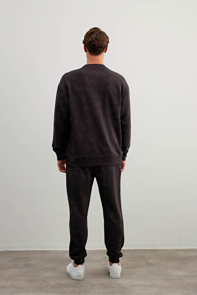 Syah Erkek Pamuklu Üç İplik Sweatshirt Pantolon Takım