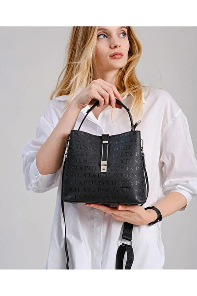 Just Polo حقيبة يد وكتف نسائية أصلية مكونة من 4 أقسام