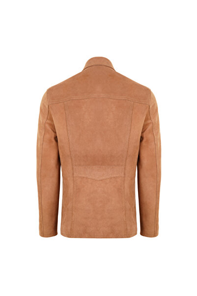 Desa Arnie Tan Men's Suede Leather Jacket