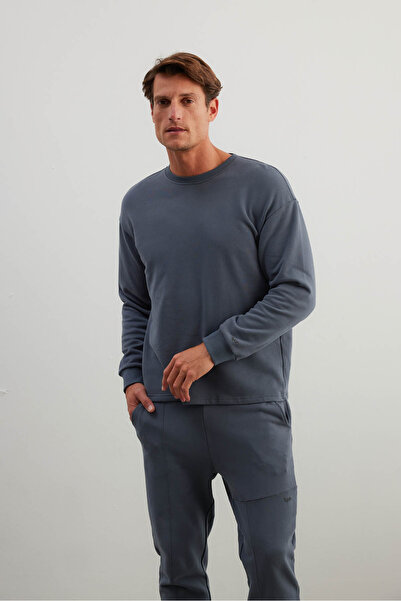 Syah Erkek Pamuklu Uzun Kollu Sweatshirt