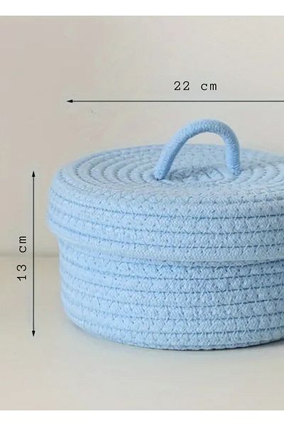 HomeTurko Coș de iută cu capac din răchită