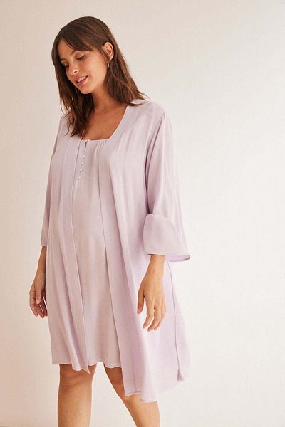 Women'secret Lilac maternity robe