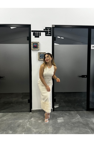 Dilek Moda Ekru Tasarım Elbise