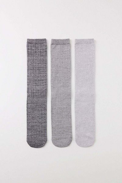 Women'secret Pack of 3 lurex ribbed high socks