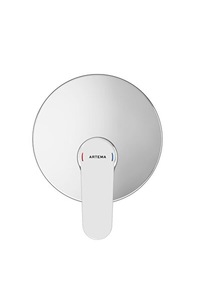 Artema صنبور دش مخفي دائري A42829 من روت، كروم