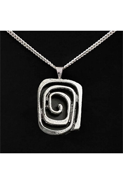Karakedi Vintage Swirl Infinity Silver Necklace