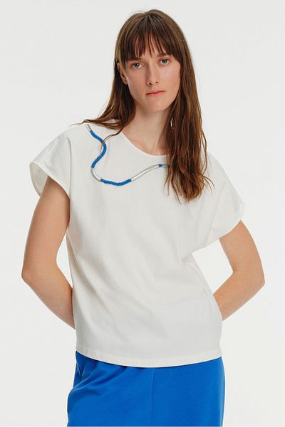 Exquise Crew Neck Low Sleeve Knitted Blouse