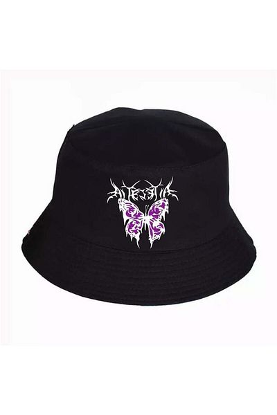 Karakedi Gloomy Butterfly Bucket Καπέλο
