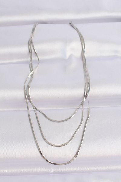 Skygo 316L Silver Color Multiple Necklace with Italian Chain - TJ-BKO8640