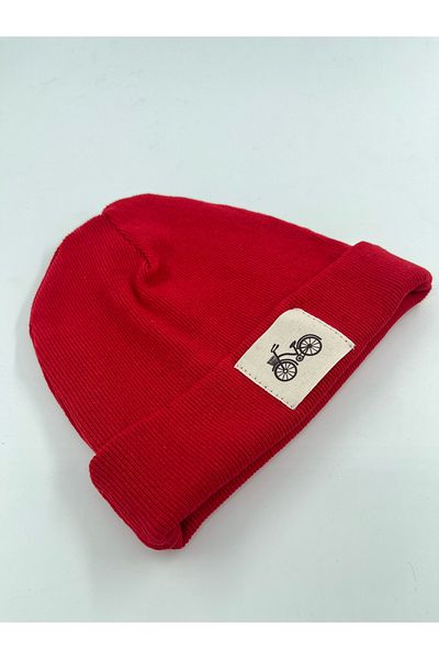 anna sofie Unisex Red (1-5 Years) Ribbed 100% Cotton Beanie Neck Collar Set