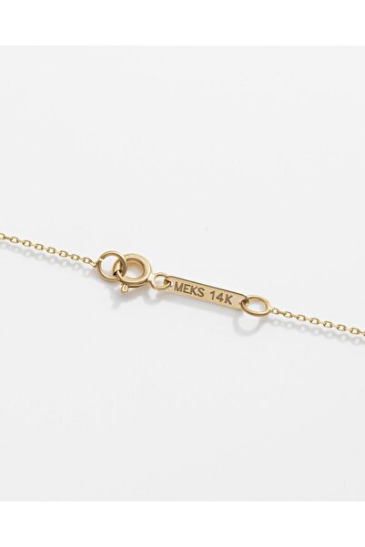 MEKS JEWELS 14 Ayar Altın Yonca Kolye