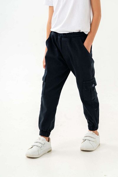 DAZZLEDKİDS Cargo Boys' Trousers with Elastic Waist and Leg Pockets