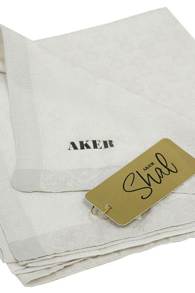 Aker Φουλάρι Μονόγραμμα Ζακάρ Χρώμα Πέτρας - BF 6060950 -913