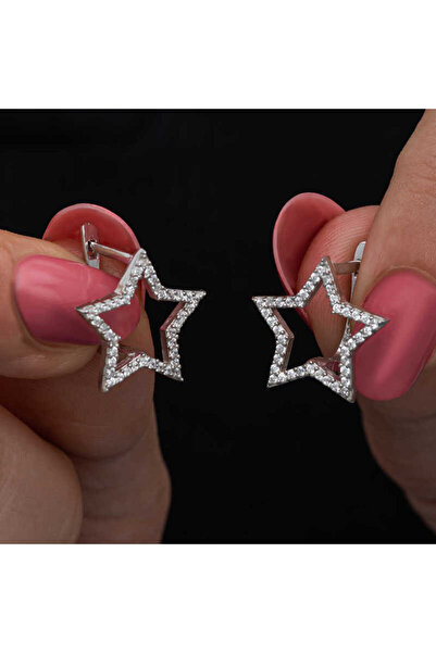 Skygo Gümüş Yıldız Kadın Küpe