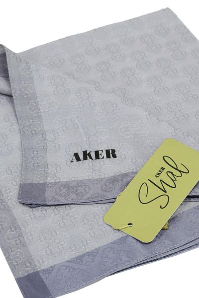 Aker Ζακάρ Κασκόλ - Μοτίβο Μονόγραμμα - BF 6060950 -971 - Γκρι