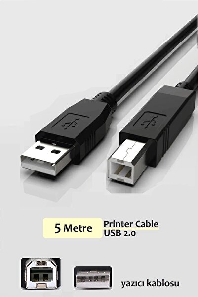 Vwin YAZICI KABLOSU ARA BAĞLANTI PRİNTER CABLE USB 2.0 HP CANON XEROX EPSON B...