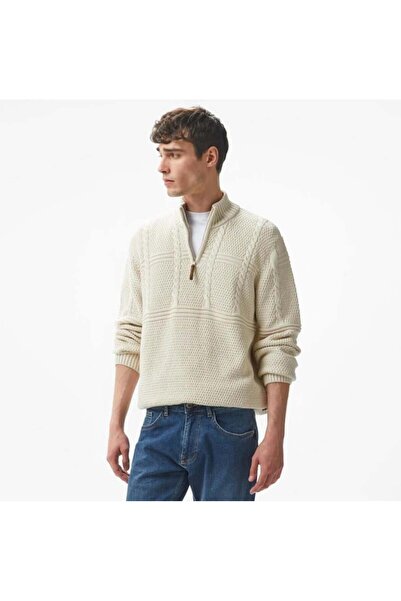 Nautica Erkek Beyaz Regular Fit Triko