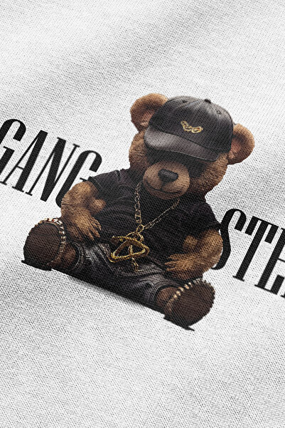 Overoz Μπλουζάκι Teddy Bear Gangster με στάμπα Semi Oversize 1118