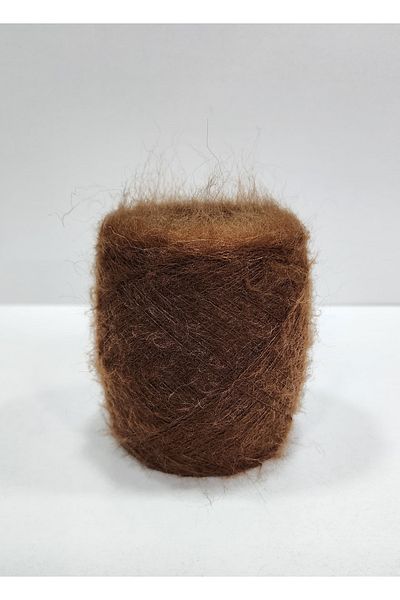 İPLİKOUTLET Καφέ Λεπτό Μάλλινο Μικτό Σχοινί Mohair 100 γραμμάρια