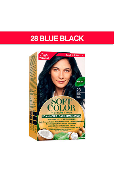 Wella ويلا صبغة سوفت كولور خالي من الامونيا 28 اسود مزرق 70مل