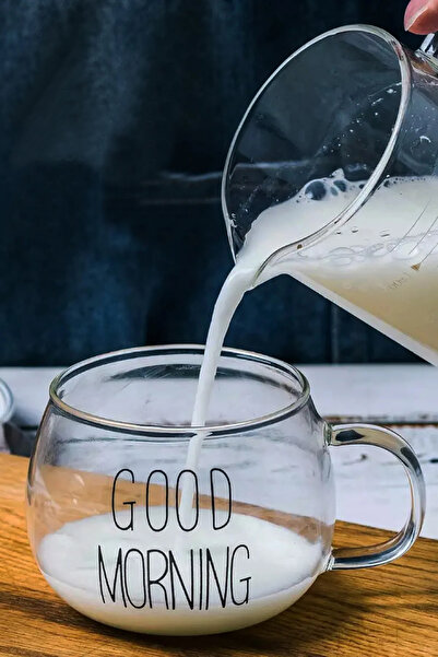 Tugomer Good Morning Mug - Borosilicate Glass Coffee Tea Cup with Handle - Espresso Cup