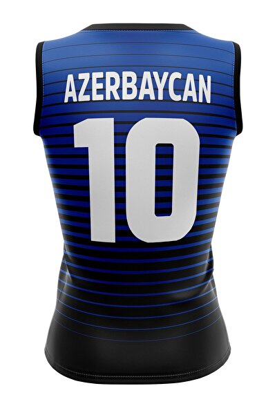 ACR Giyim Tekstil Forma Baskı Voleybol Forması Azerbaycan Model - Kişiye Özel Isim Ve Numara Yazılabilir, Dijital Baskı Tek Üst