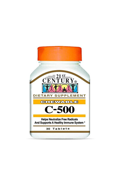 21st Century فيتامين سي 500 أقراص قابلة للمضغ 30 قرصًا